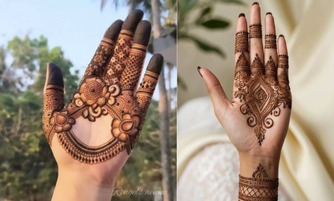 front hand simple mehndi design