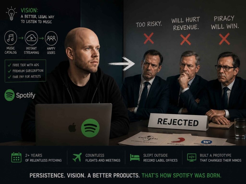 How Did Daniel Ek Overcome Early Music Industry Resistance