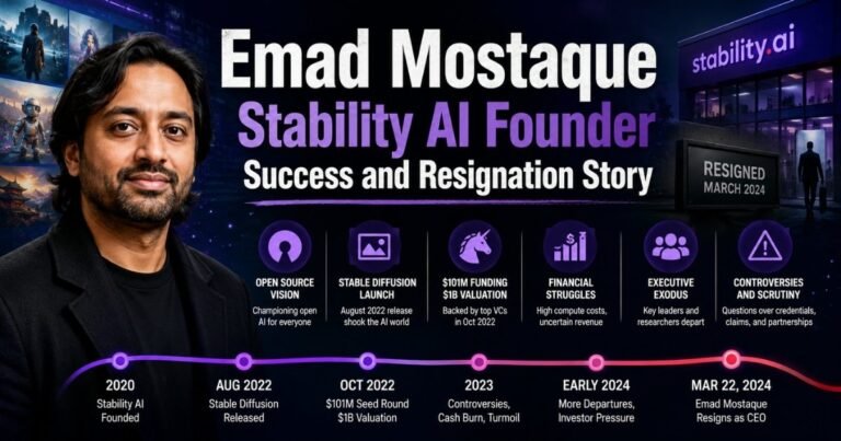 Emad Mostaque Stability AI Founder Success and Resignation Story Emad Mostaque Stability AI