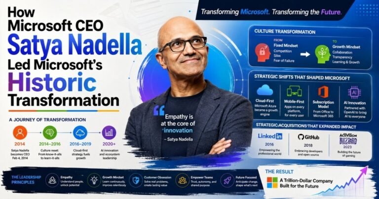 How Microsoft CEO Satya Nadella Led Microsoft’s Historic Transformation Microsoft CEO Satya Nadella