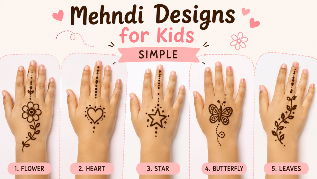 mehndi designs for kids simple